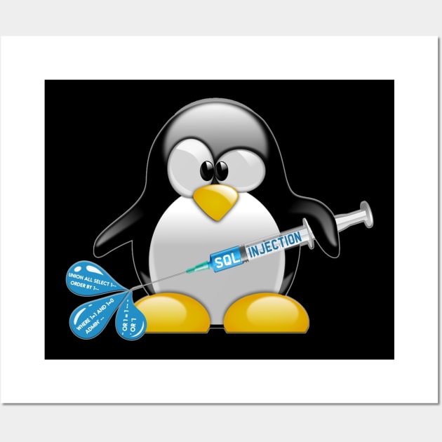 Linux SQL Injection - Cyber Security - Ethical Hacker Wall Art by Cyber Club Tees
